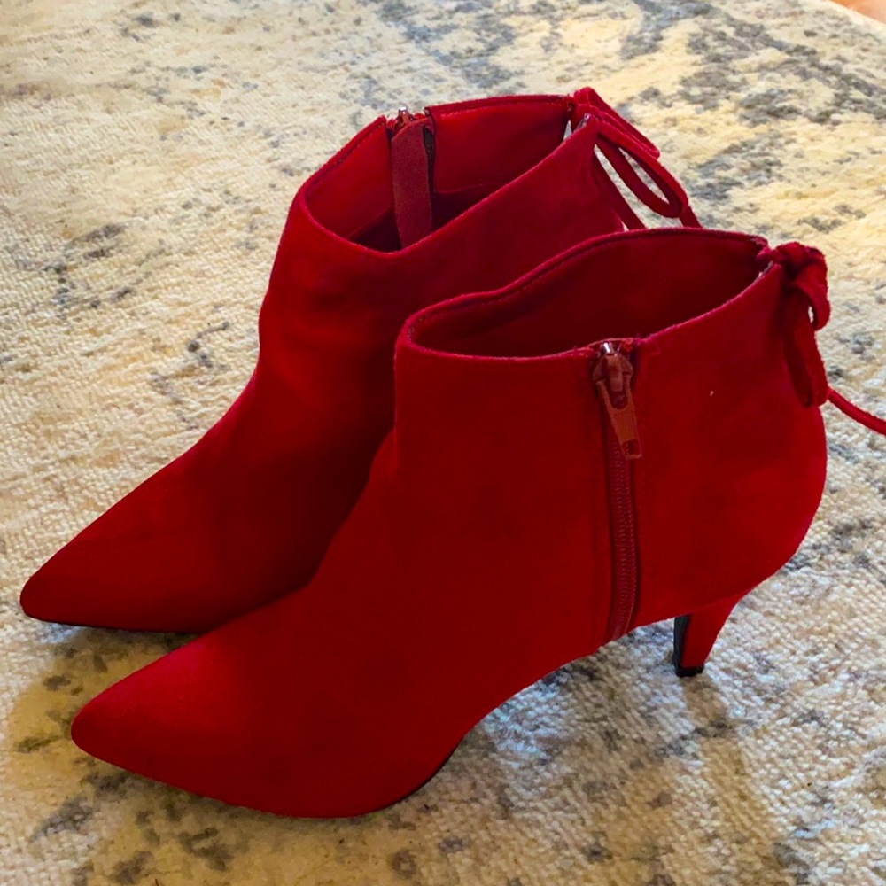 Red Pump Booties